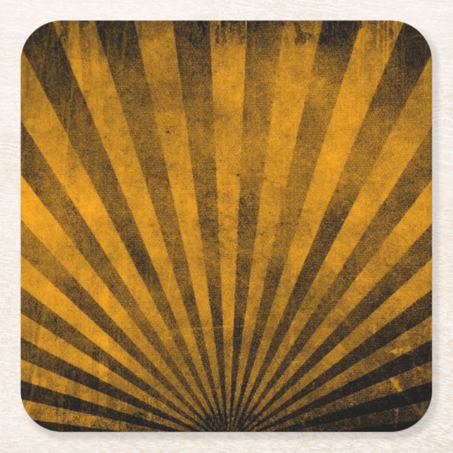 Retro pattern background square paper coaster (Front)