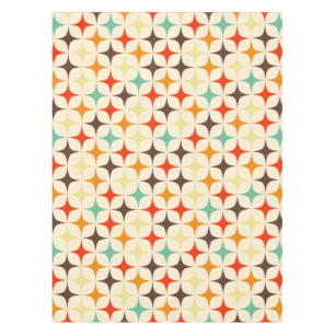 Retro pattern coloured tablecloth