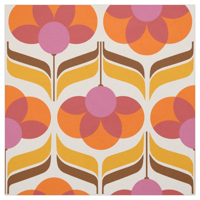 Retro pattern flower fabric (Swatch)