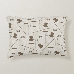 Retro pattern for man 2 accent pillow