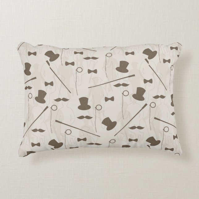 Retro pattern for man 2 accent pillow (Front)