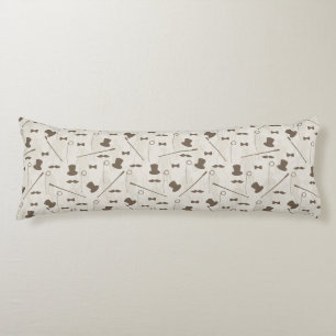 Retro pattern for man 2 body pillow