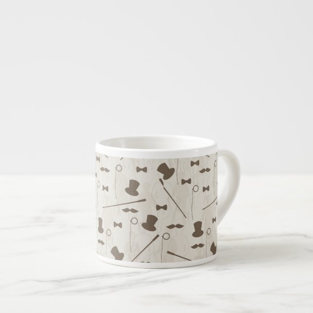 Retro pattern for man 2 espresso cup (Front Right)