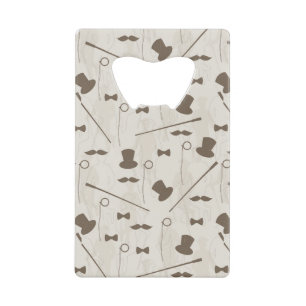 Retro pattern for man 2 wallet bottle opener