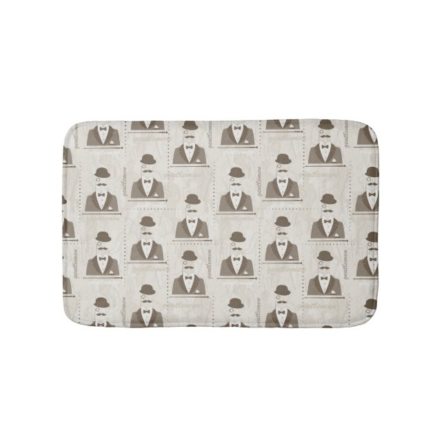 Retro pattern for man bath mat (Front)