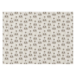 Retro pattern for man tablecloth