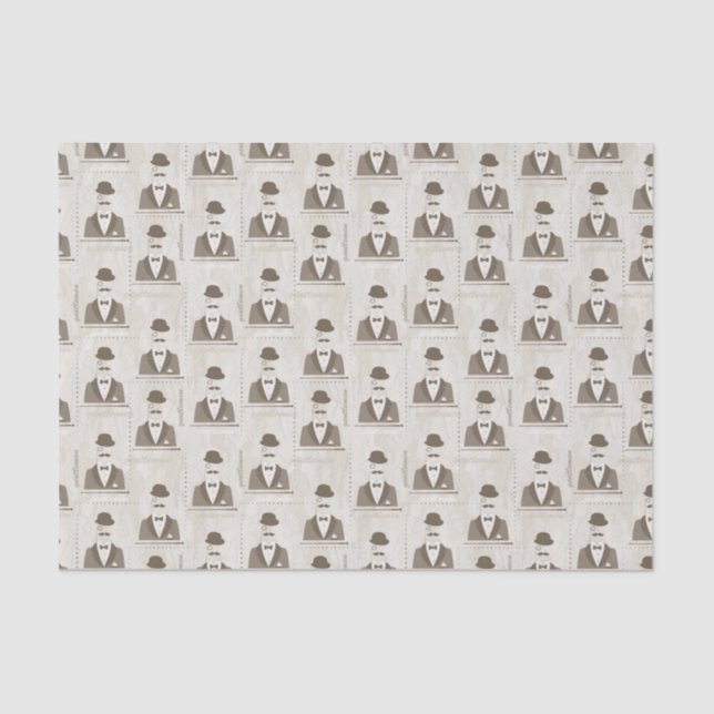 Retro pattern for man tissue paper (Front)