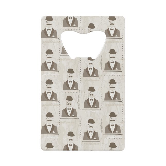 Retro pattern for man wallet bottle opener (Front)