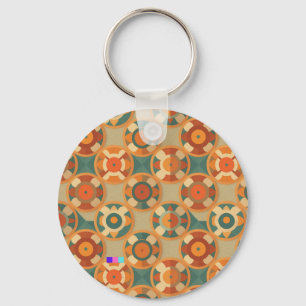 retro pattern full of vintage attractiveness keychain