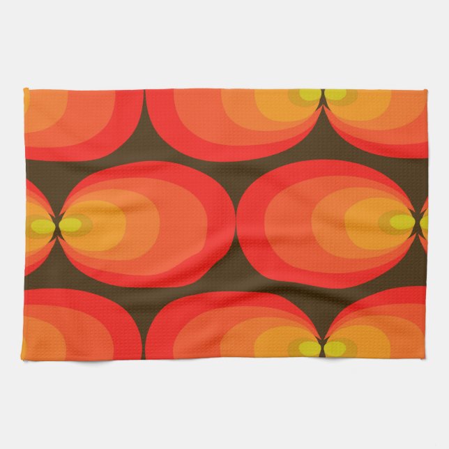 retro pattern kitchen towel (Horizontal)