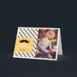 Retro Pattern | Moustache Father's Day Card<br><div class="desc">Fun and whimsical Father's day card featuring colourful retro pattern.</div>