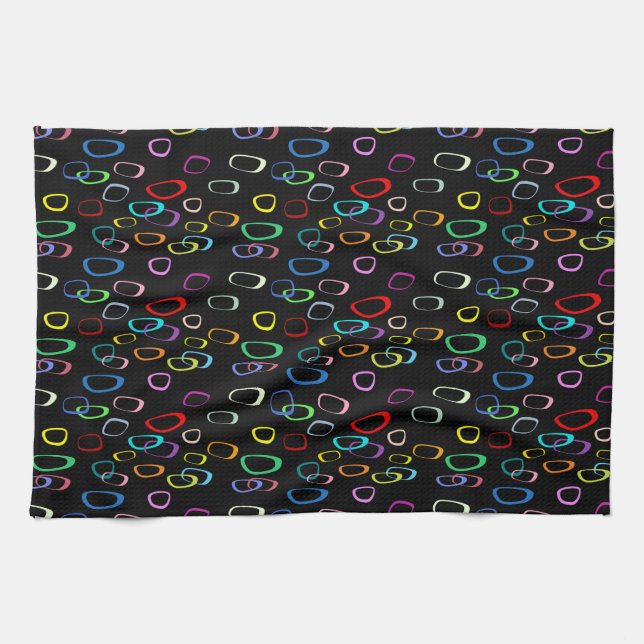 Retro pattern on kitchen towel (Horizontal)