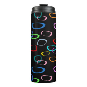 Retro pattern on thermal tumbler