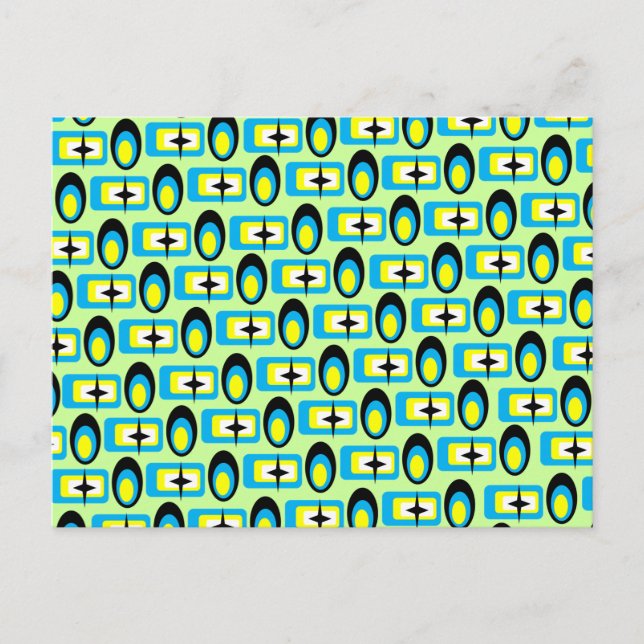 Retro Pattern Postcard (Front)