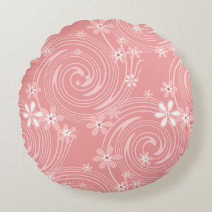 Retro pattern round pillow