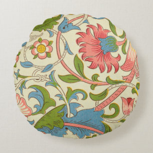 Retro pattern vintage floral Willam Morris cute Round Pillow