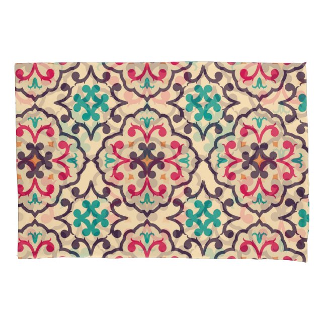 Retro pattern: wallpaper, textile design pillowcase (Front)