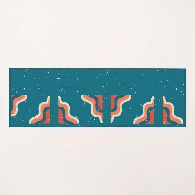 Retro Pattern Workout  Yoga Mat (Front (Horizontal))