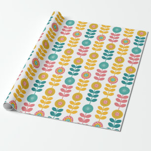 Retro pattern wrapping paper