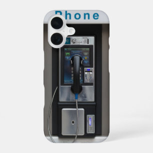 Retro Payphone Design, Vintage Telephone Booth Art iPhone 16 Case