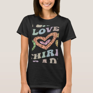 Retro PEACE LOVE 3RD GRADE Groovy Leopard Print TH T-Shirt