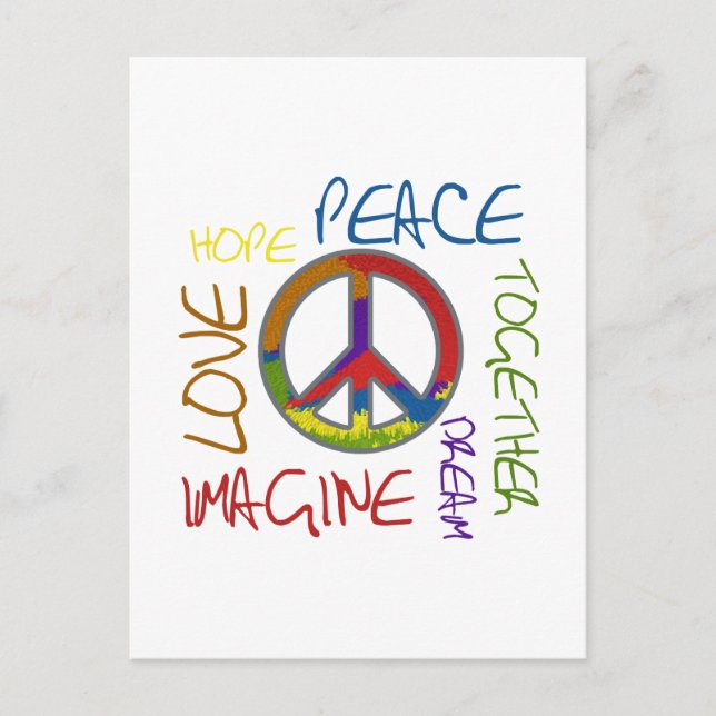 Retro Peace Postcard (Front)