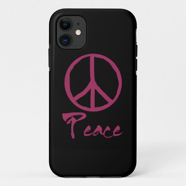 Retro Peace Sign Case-Mate iPhone Case (Back)