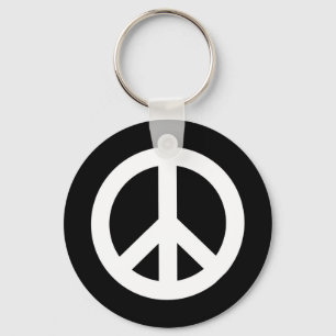 Retro Peace Sign Keychain