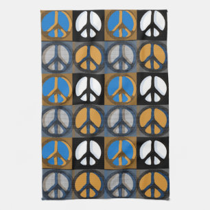 Retro Peace Sign Kitchen Towel