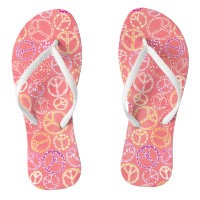 Retro Peace Signs Pattern on Pink