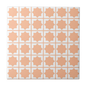 Retro Peach Fuzz Islamic Geometric Pattern Tile