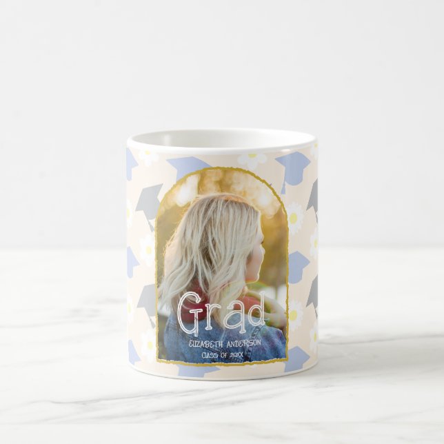 Retro Peach Graduation Coffee Mug (Center)