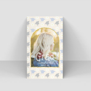 Retro Peach Graduation Name Card