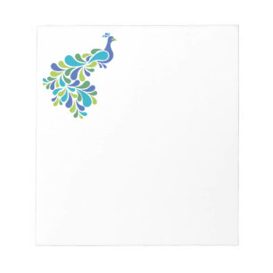 Retro Peacock Notepad