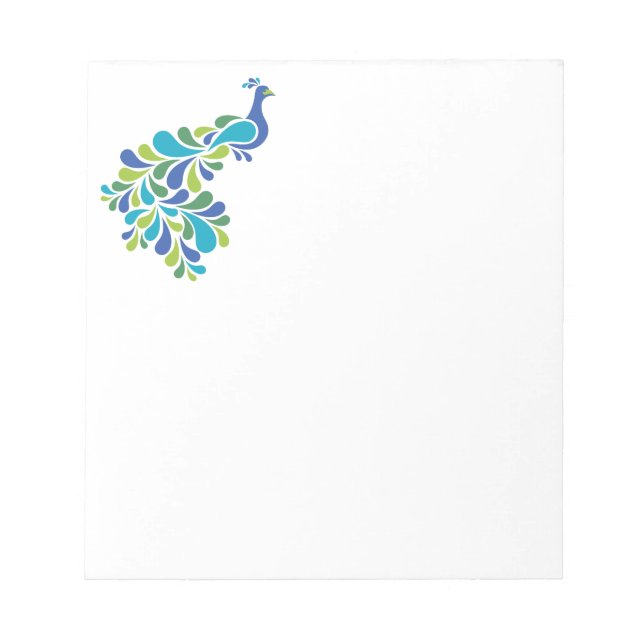 Retro Peacock Notepad (Front)