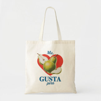 Retro Pear “Me Gusta” Vintage Poster Tee Tote Bag
