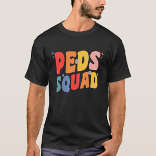 Retro Peds Squad Pediatric Nurse Nursing Peds Pedi T-Shirt