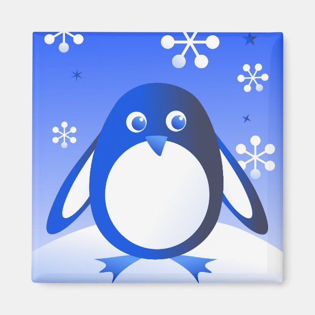 Retro Penguin Magnet (Front)