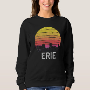 Retro Pennsylvania Erie Skyline Vintage Urban Buil Sweatshirt