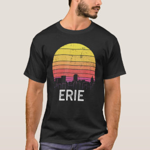 Retro Pennsylvania Erie Skyline Vintage Urban Buil T-Shirt