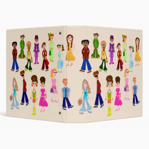 Retro People Binder