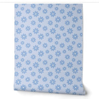 Retro Periwinkle Daisies Floral Nursery