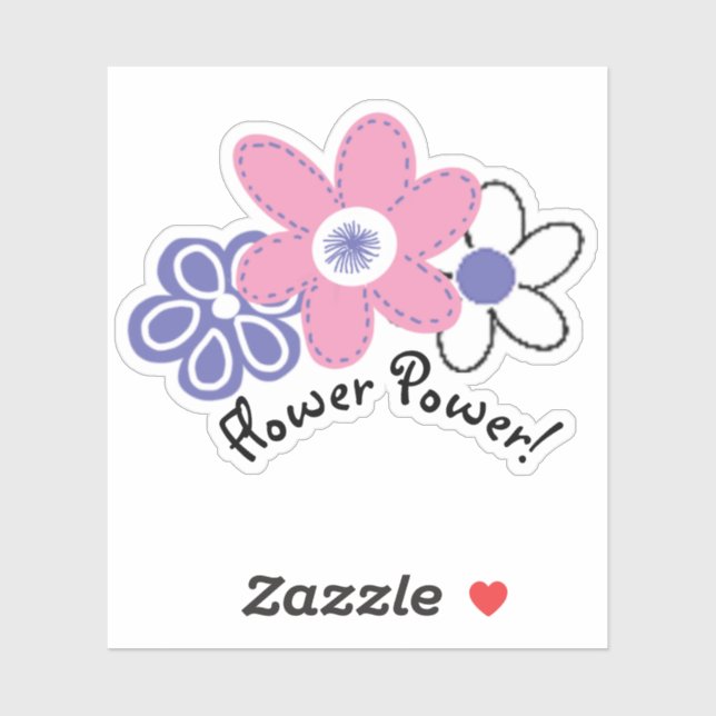 Retro Periwinkle Lavender Pink Flower Power (Sheet)