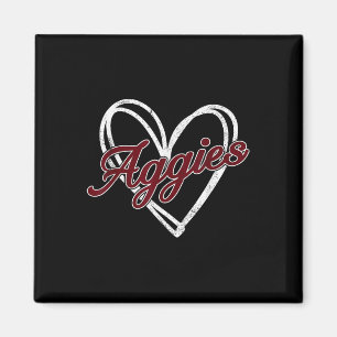 Retro Personalized Aggies-heart Men Women Kid _2 Magnet