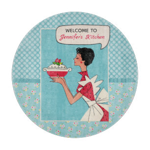 Retro Personalized Cutting Board-Round Board