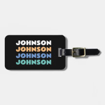 Retro Personalized Family Name Horizontal