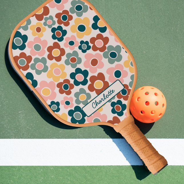 Retro Personalized Name Pickleball Paddle (Personalized Retro Picklebal Paddle)