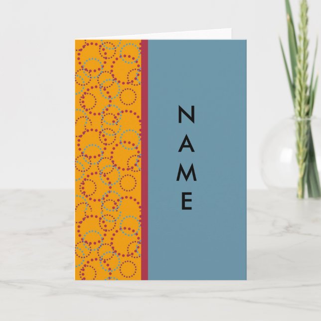 Retro personalized notecards (Front)