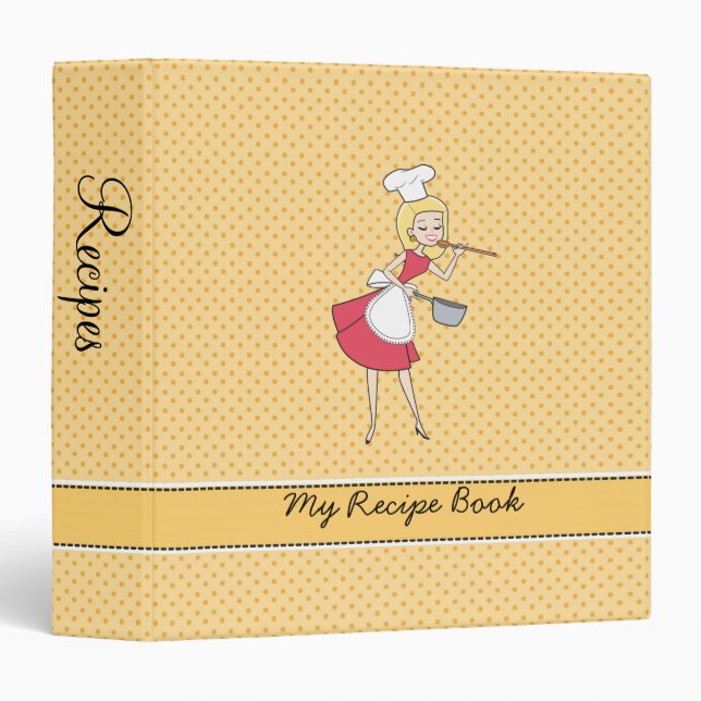 Retro Personalized Recipe Binder (Front/Spine)