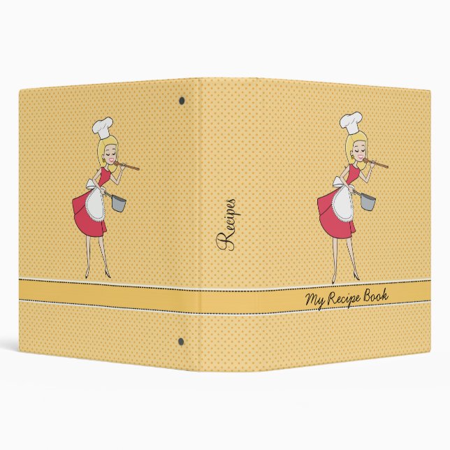 Retro Personalized Recipe Binder (Background)